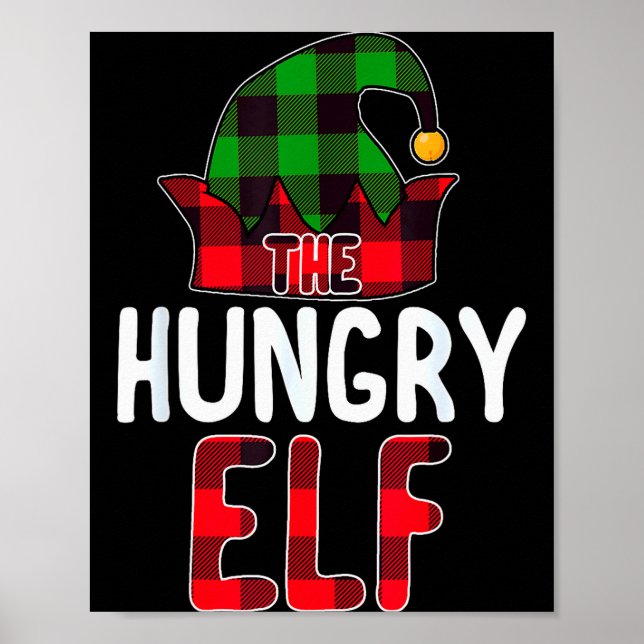 Poster Hungry Elf Matching Family Group Christmas Party P (Frente)