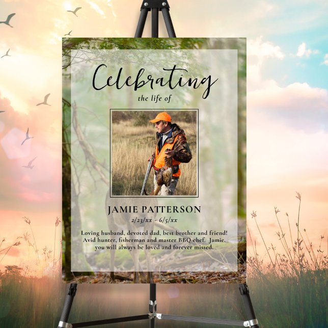 Poster Hunter, Celebração da Vida, Foto Funeral (Criador carregado)