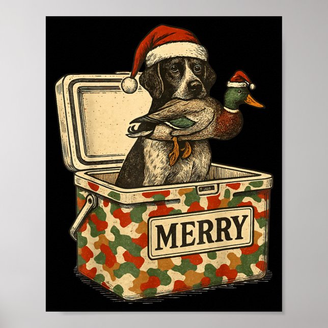 Poster Hunter Dad Christmas Mallard Xmas Duck Lover Women (Frente)