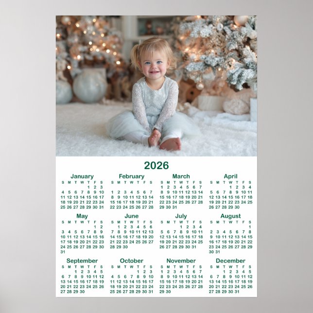 Poster Hunter Green 2026 Photo Calendar 20x28 (Frente)