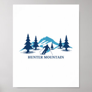 Poster Hunter Mountain New York Ski Resort Skiier _