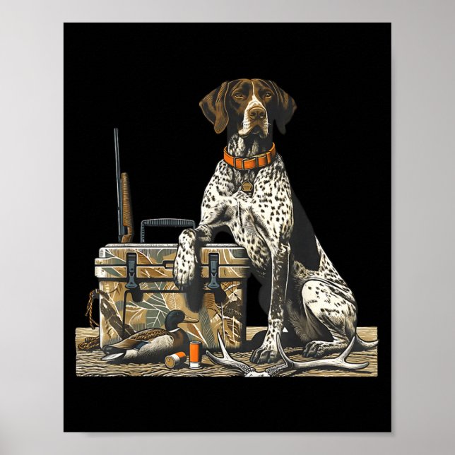 Poster Hunting Dog Inter Bird Dog Duck Hunter Camo Retrie (Frente)