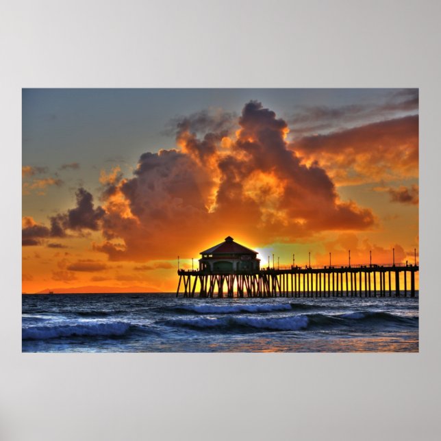 Poster Huntington Beach Pier California (Frente)