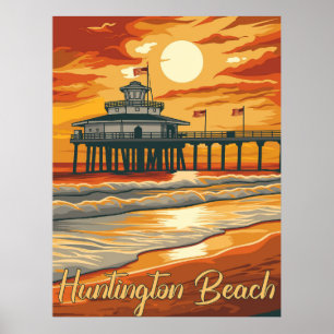 Poster Huntington Beach - Uma explosão do passado