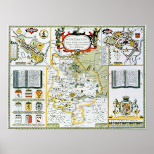 Pôster Huntington, gravado por Jodocus Hondius