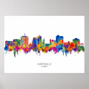 Poster Huntsville Alabama Skyline