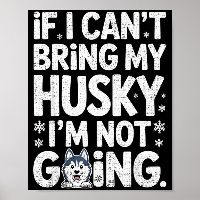 Poster Husky For Men Women Siberian Huskies Dog Lover Tra (Frente)
