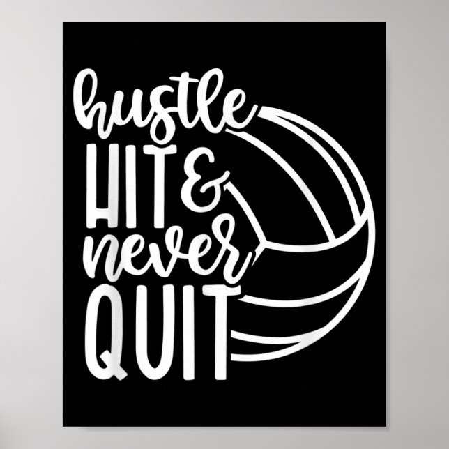 Poster Hustle Atingiu E Nunca Saiu Da Aposta De Voleibol (Frente)