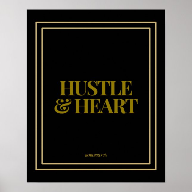 Poster Hustle & Heart (Frente)