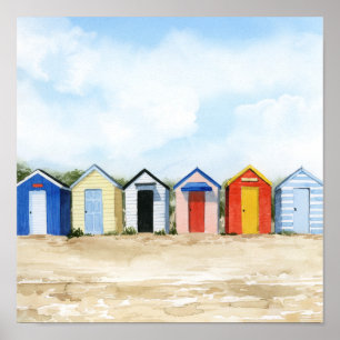 Poster Huts de praia I