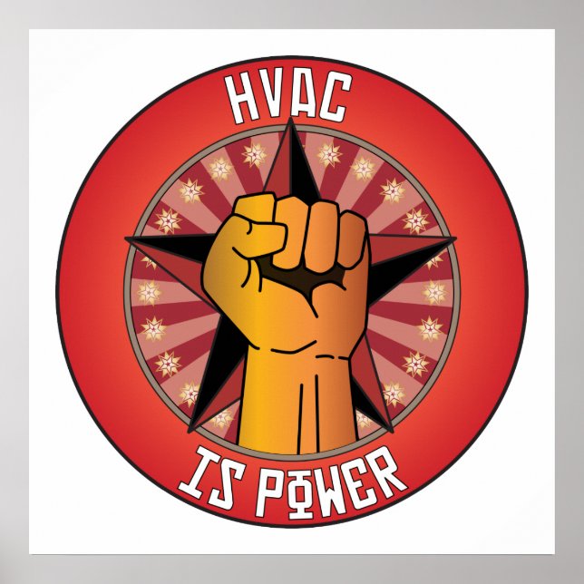 Pôster Hvac Is Power (Frente)