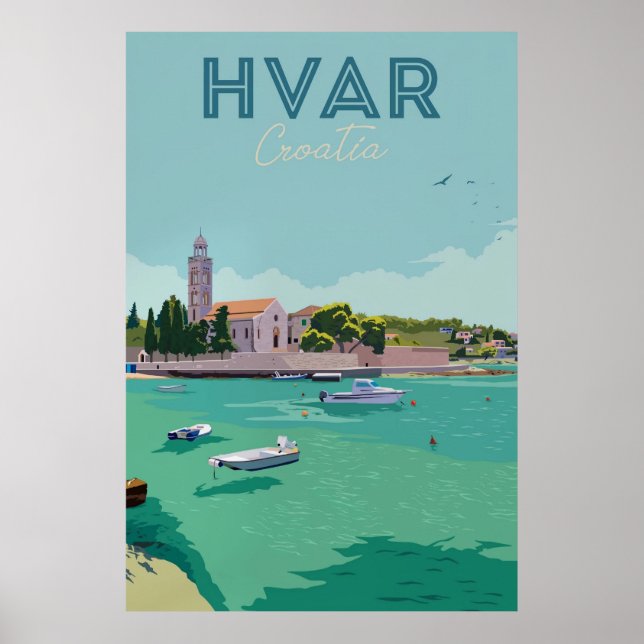 Poster Hvar, Croatia (Frente)