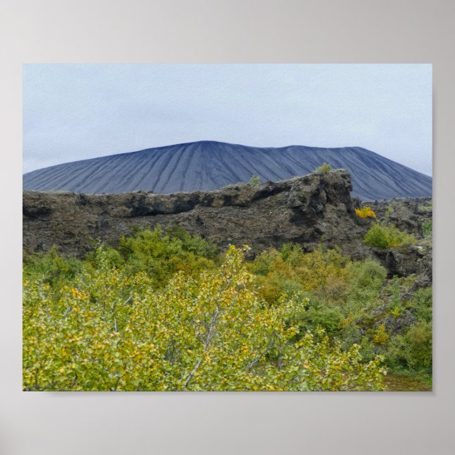 Poster Hverfjall Volcano Cone, Islândia (Frente)