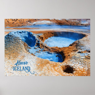 Poster Hverir, Islândia