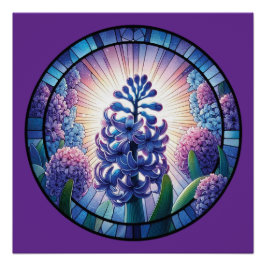 Pôster Hyacinth Stainth Glass Art