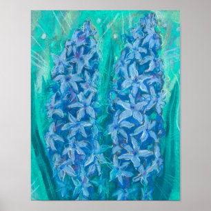 Poster Hyacinths Sping Páscoa Flor Presente Pintura Flor