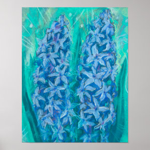 Poster Hyacinths Sping Páscoa Flor Presente Pintura Flora