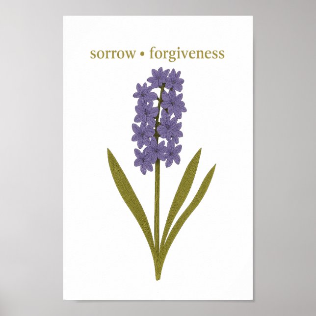 Poster Hyacinto Roxo — Tristeza, perdão (Frente)