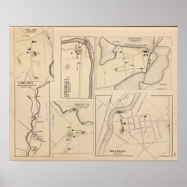 Poster Hyde Park, Guildhall, Newport, Chelsea (Frente)