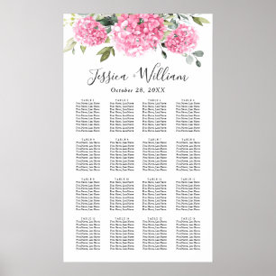 Poster Hydrangea Floral 16 Mesas GRÁFICO