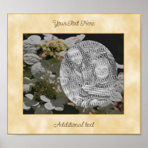 Poster Hydrangea Flowers Adicionar Sua Foto Personalizada