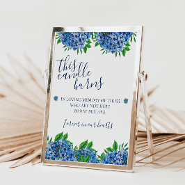 Poster Hydrangeas Esta Vela Queima No Sinal De Memória Ad