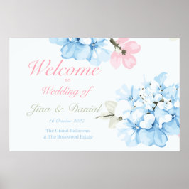 Poster Hydrangeas Pastel Bloom