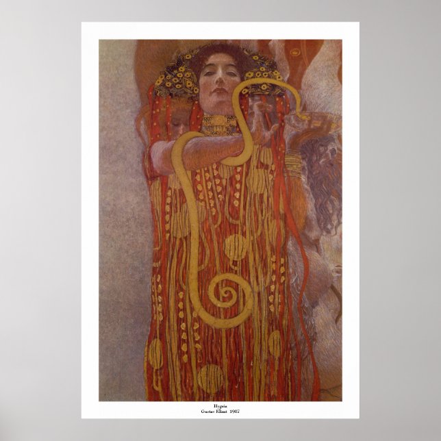 Pôster Hygeia por Gustav Klimt (Frente)