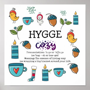 Poster HYGGE - O Significado e a Pronúncia Personalizada