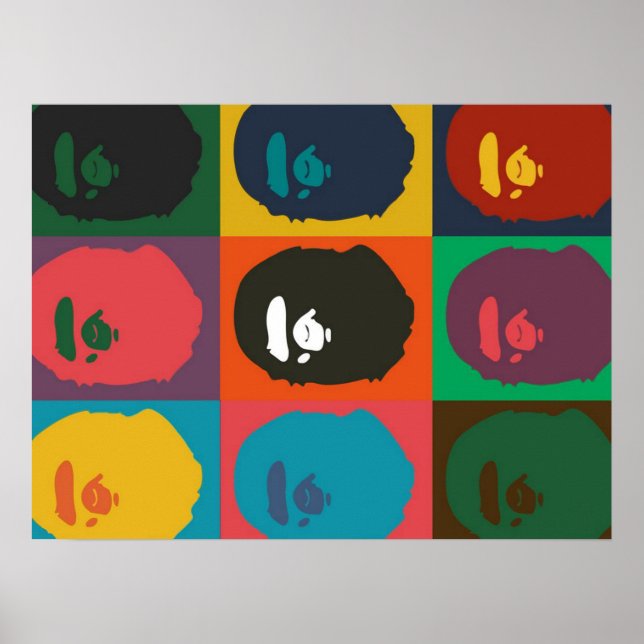 Poster hypebeast de macaco (Frente)