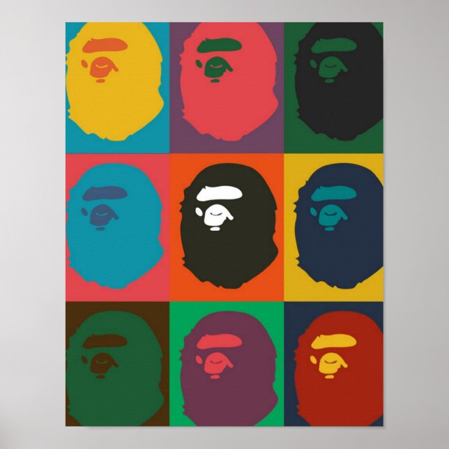 Poster hypebeast de macaco (Frente)