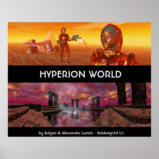 Pôster HYPERION MUNDO FICÇÃO CIENTÍFICA Scifi (Frente)