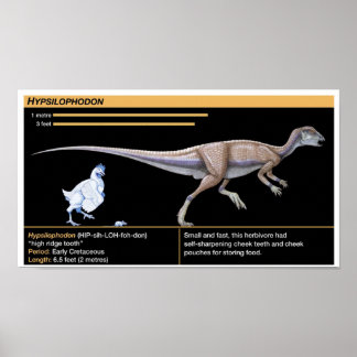 Poster Hypsilophodon - Biologia Cartaz de Dinossauro Jurá