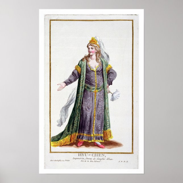 Pôster Hyu-Chen, esposa de Genghis Khan, de "Receuil des (Frente)