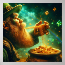 Poster I.A. Leprechaun Criando um Pote Dourado