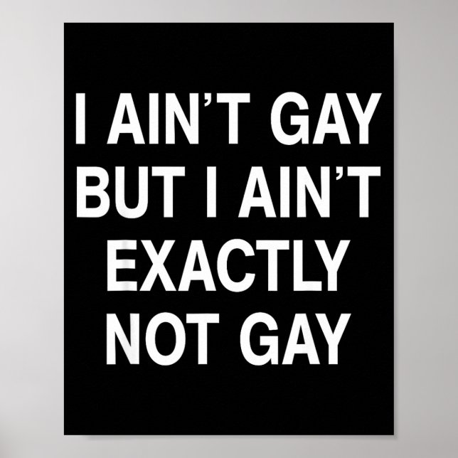 Poster I Ain't Gay But I Ain't Exactly Not Gay  (Frente)
