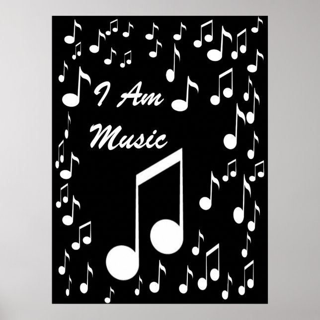Pôster I Am Music Poster_ por Elenne Boothe (Frente)