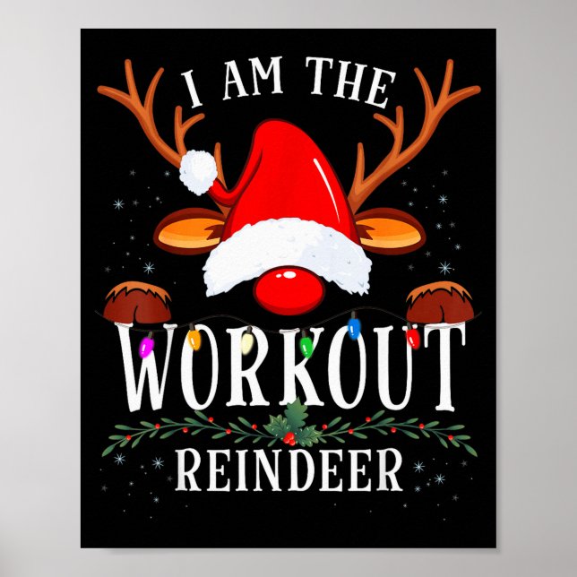 Poster I Am The Workout Reindeer Christmas Family  (Frente)