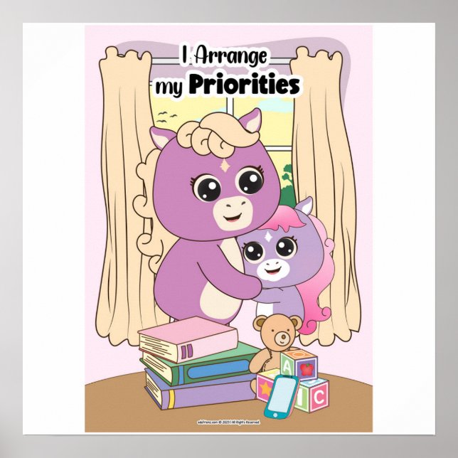 Poster I arrange my priorities Wall art (Frente)