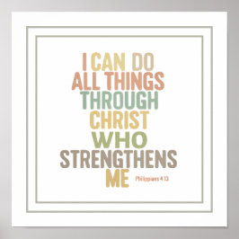 Poster I Can Do All Things Bible Verse Philippians 4:13