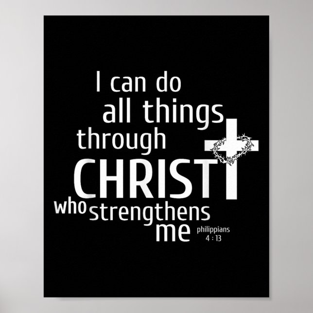 Poster I Can Do All Things Through Christ - Christian Gif (Frente)