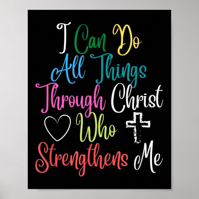 Poster I Can Do All Things Through Christ Philipans 4_13  (Frente)