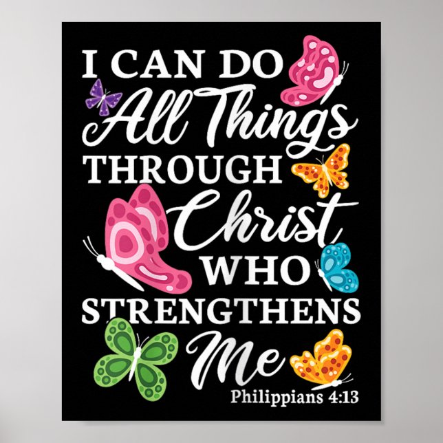 Poster I Can Do All Things Through Christ Who Strengthens (Frente)