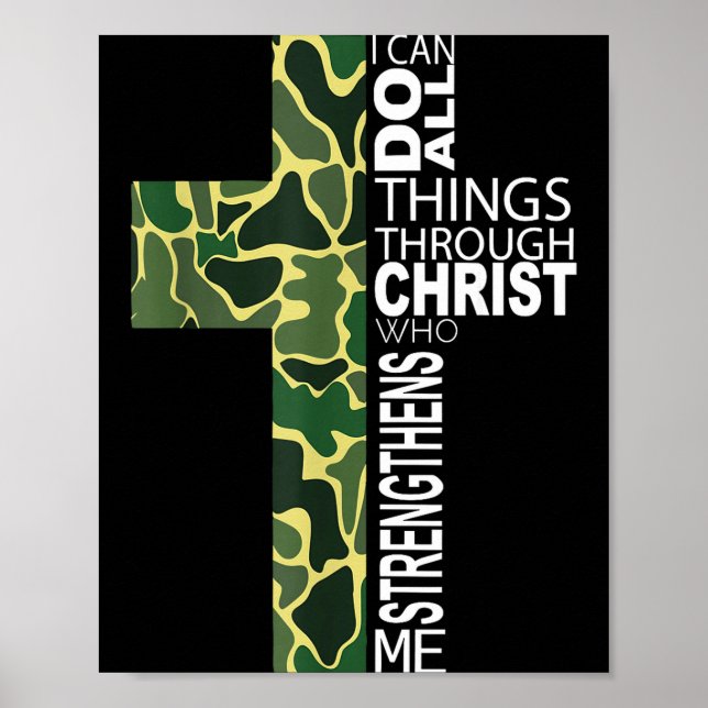 Poster I Can Do All Things Through Christ Who Strengthens (Frente)