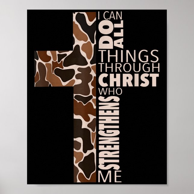 Poster I Can Do All Things Through Christ Who Strengthens (Frente)