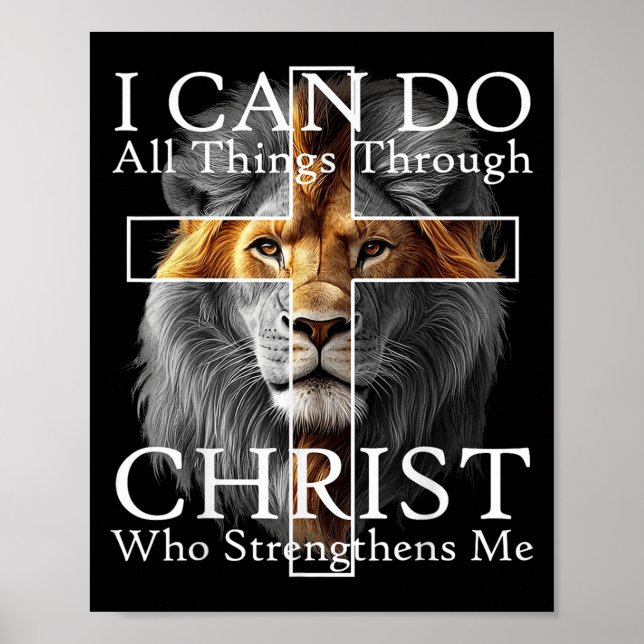 Poster I Can Do All Things Through Christ Who Strengthens (Frente)