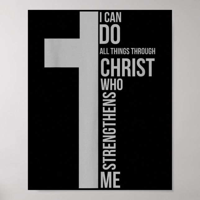 Poster I Can Do All Things Through Christ Who Strengthens (Frente)