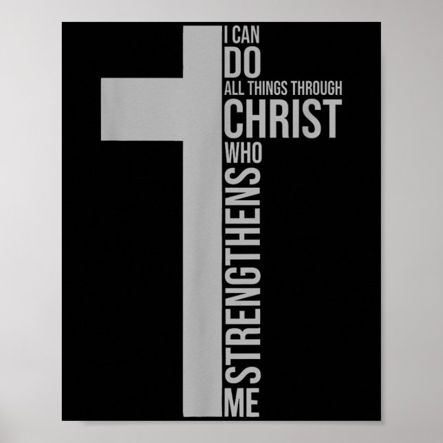 Poster I Can Do All Things Through Christ Who Strengthens (Frente)