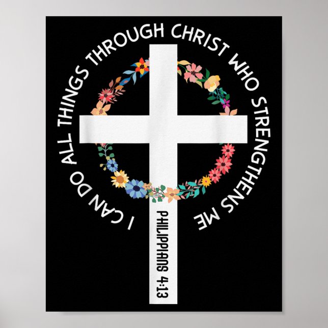 Poster I Can Do All Things Through Christ Who Strengthens (Frente)