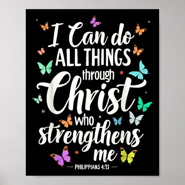 Poster I Can Do All Things Through Christ Who Strengthens (Frente)